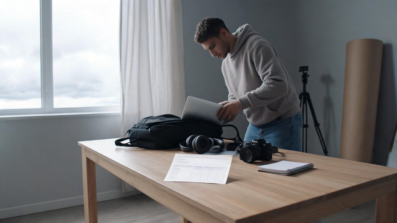 Person in control of finances with budget plan